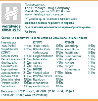 Диабекон - За нормална кръвна захар, Himalaya Wellness, 30 табл